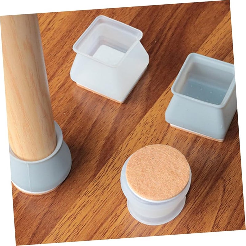 Square Silicone Chair Leg Caps 12PCS Noise Reduction Pet Friendly Easy Install - Image 4